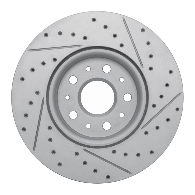 R1 14-20 Cadillac Cts Front Left Drilled & Slotted Geo-Carbon Rotor