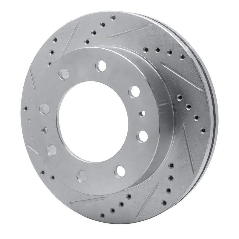 DFC 92-00 Chevrolet K3500 Front Left Drilled & Slotted Silver Brake Rotor