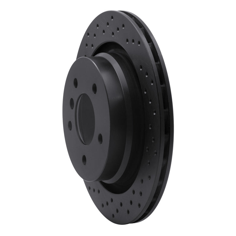 R1 95-99 BMW M3 E36 Rear Right Drilled Black Brake Rotor