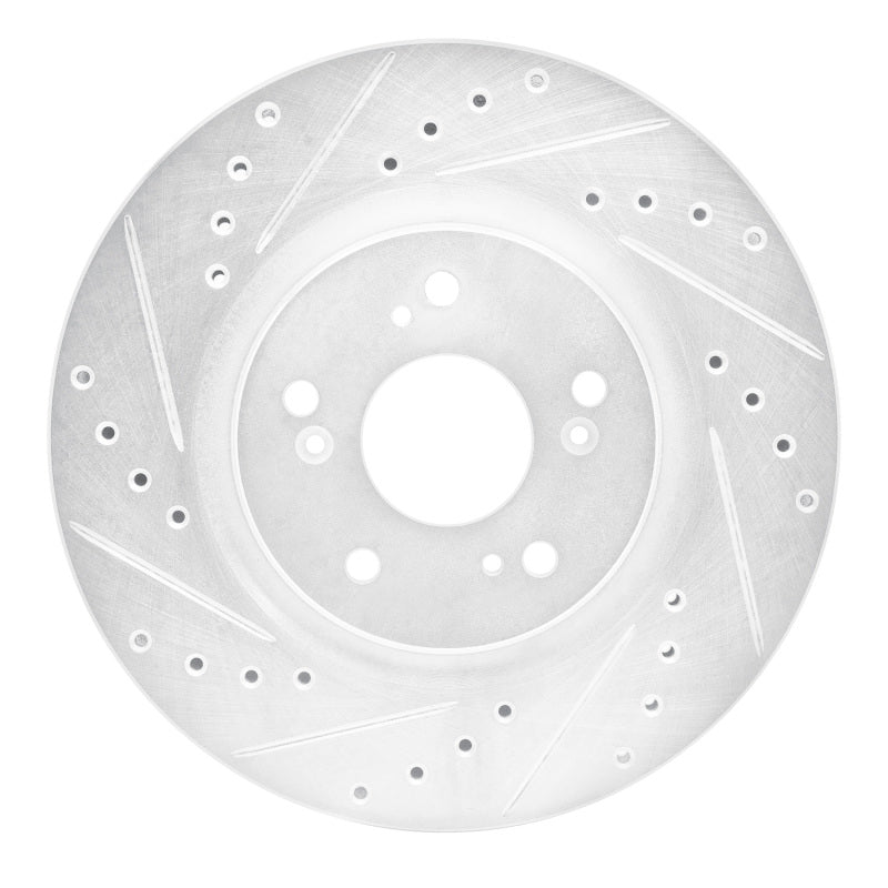 DFC 97-05 Acura NSX Rear Left Drilled & Slotted Silver Brake Rotor