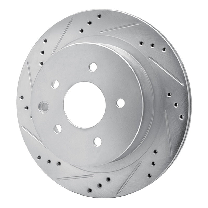 DFC 02-25 Infiniti G35 Rear Left Drilled & Slotted Silver Brake Rotor