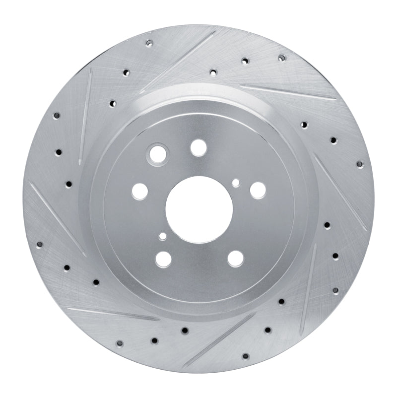 DFC 08-14 Lexus IS F Rear Left Drilled & Slotted Silver Brake Rotor