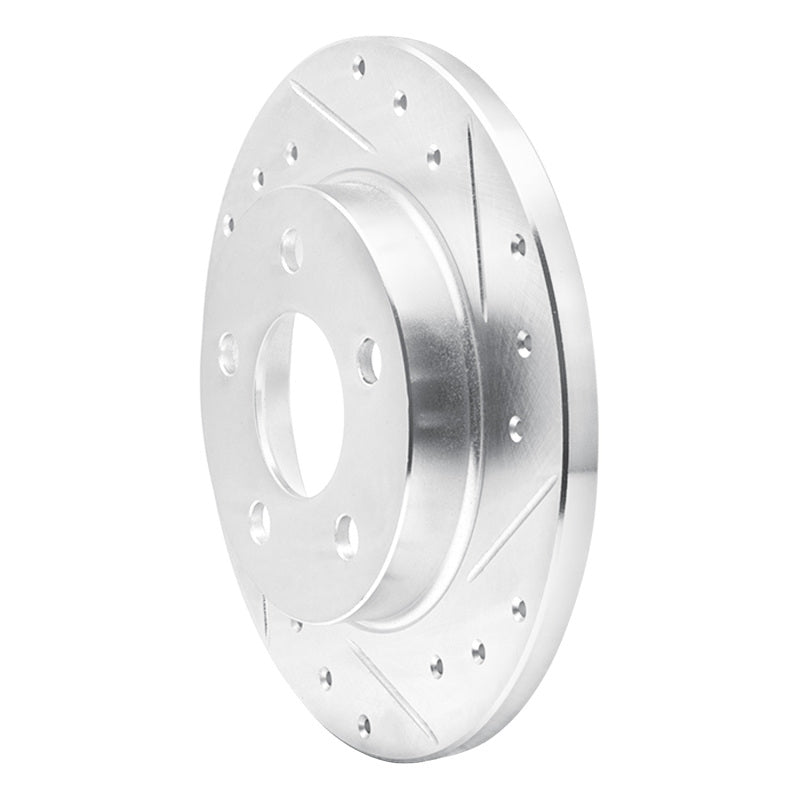 R1 93-05 Ford Taurus SHO Rear Right Drilled & Slotted Silver Brake Rotor