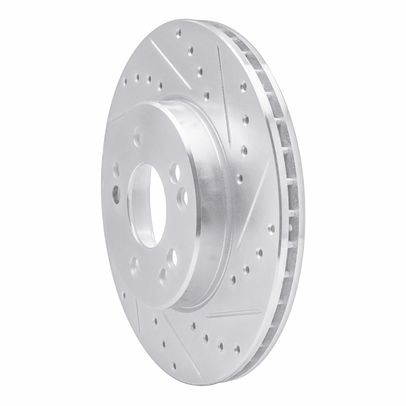 DFC 90-95 Mercedes-Benz 300TE Front Right Drilled & Slotted Silver Brake Rotor