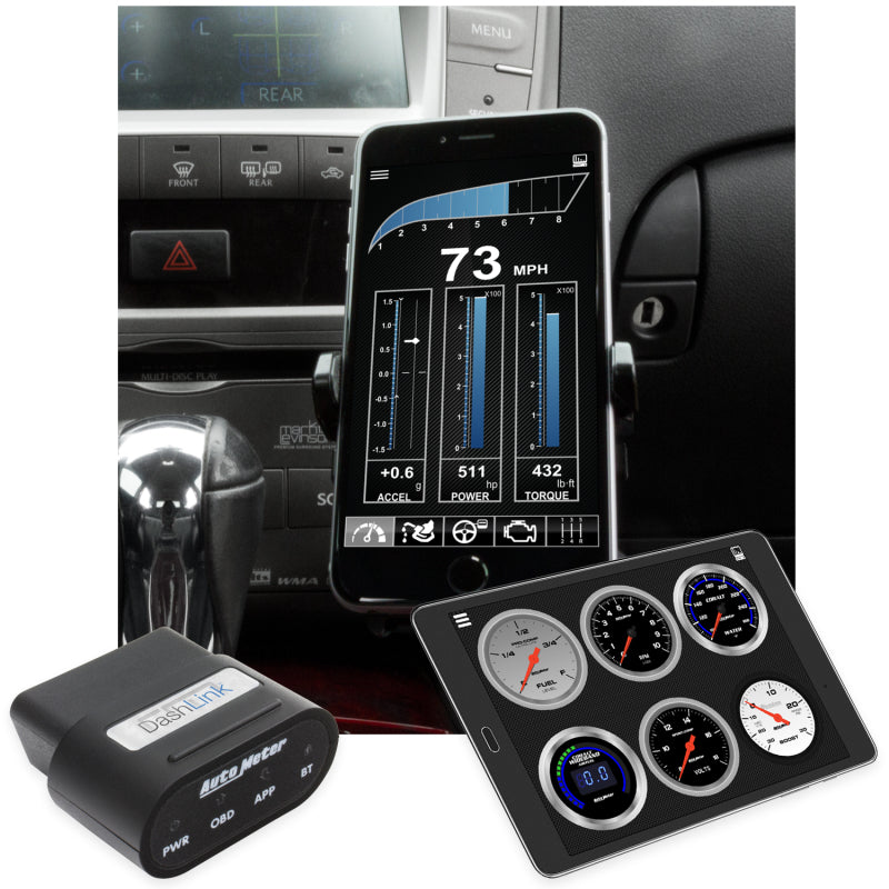 Autometer OBD-II Wireless Data Module Bluetooth DashLink for Apple IOS & Android Devices