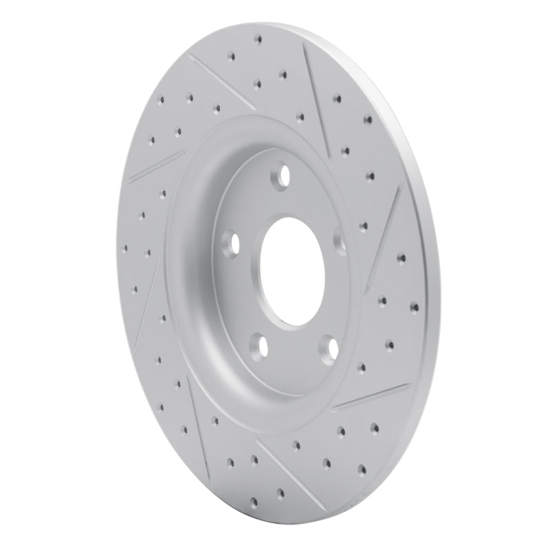 R1 12-20 Chrysler Town & Country Rear Left Drilled & Slotted Geo-Carbon Rotor