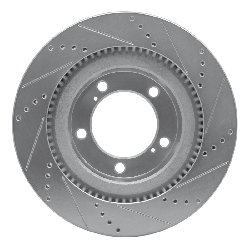 DFC 07-22 Lexus LX570 Front Left Drilled & Slotted Silver Brake Rotor