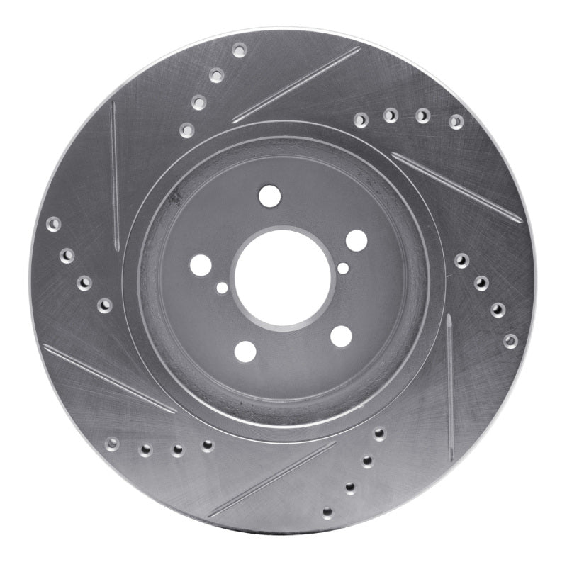 DFC 17-23 Subaru Crosstrek Front Right Drilled & Slotted Silver Brake Rotor