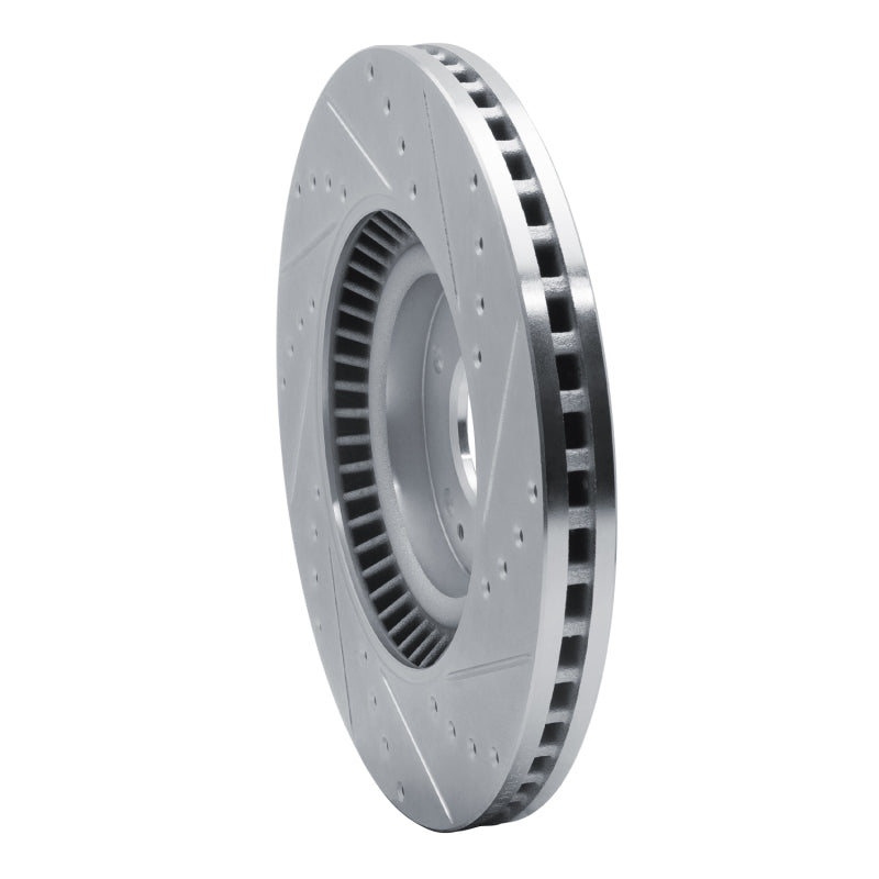 R1 20-25 Hyundai Palisade Front Left Drilled & Slotted Silver Brake Rotor