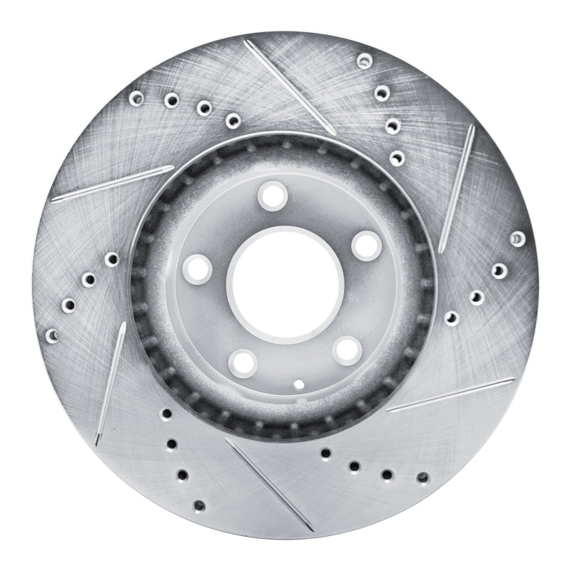 DFC 13-19 Mazda CX-5 Front Left Drilled & Slotted Silver Brake Rotor