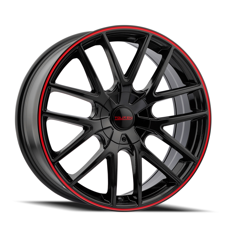 Touren 3260 TR60 20x8.5 / 5x115/120 BP / 20mm Offset / 74.1mm Hub Gloss Black w/ Red Ring Wheel