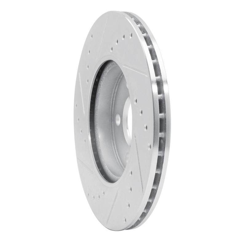 R1 14-21 Mini Cooper (Excl Clubman) Front Right Drilled & Slotted Silver Brake Rotor
