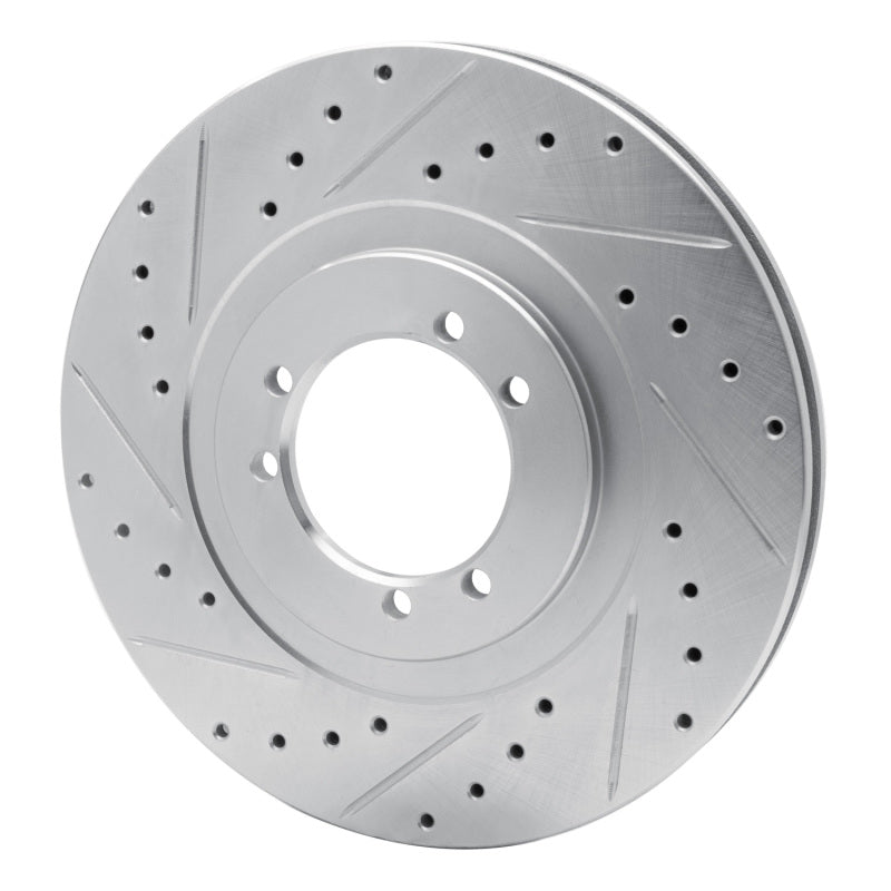 R1 96-06 Hummer H1 Front Left Rear Left Drilled & Slotted Silver Brake Rotor