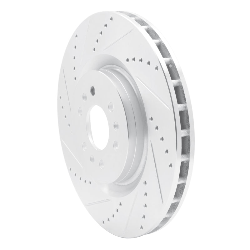 R1 04-11 Cadillac STS Front Left Drilled & Slotted Silver Brake Rotor