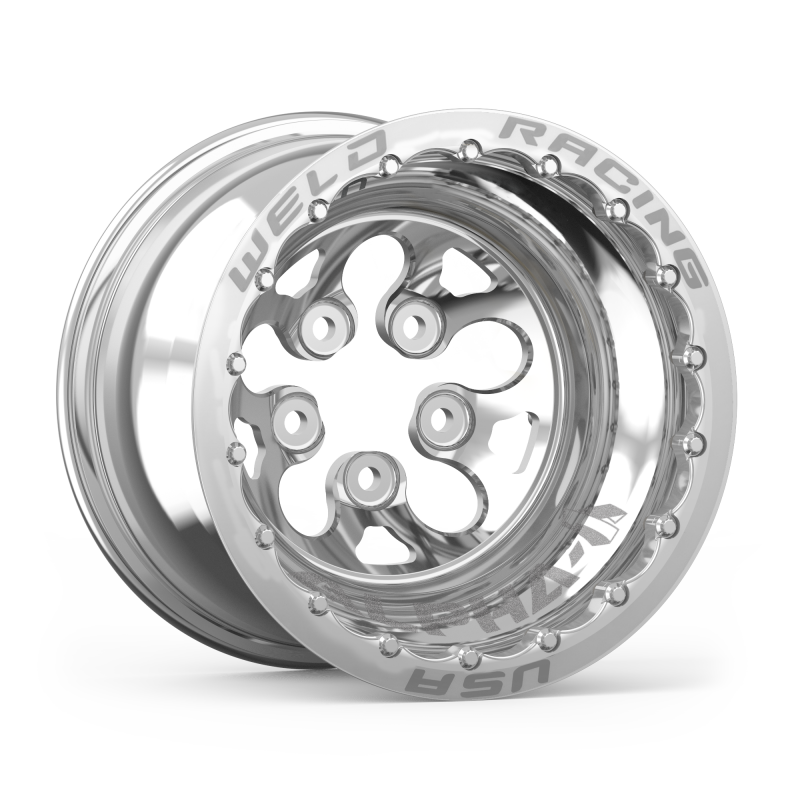 Weld Alpha-1 15x14 / 5x4.75 BP /5in. BS Black Wheel - Black Double Beadlock MT