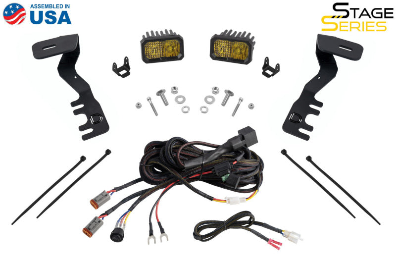 Diode Dynamics 2024+ Toyota Tacoma SS3 LED Ditch Light Kit- Sport Yellow Combo