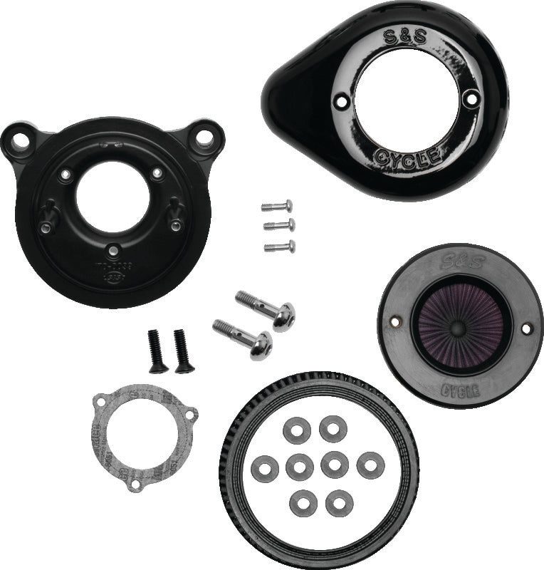 S&S Cycle 01-17 BT Stealth Air Stinger Kit w/ Gloss Black Teardrop