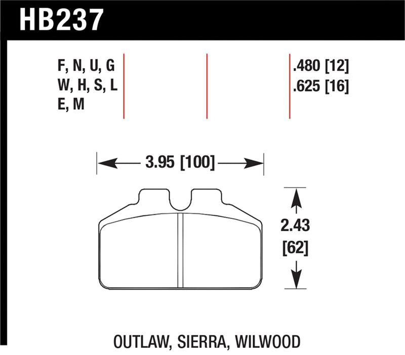 Hawk Ferro-Carbon Black Brake Pads - 12.192mm Pad Thickness