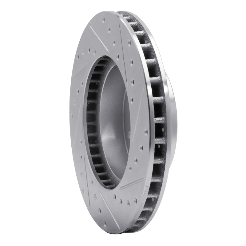 R1 90-97 Jaguar XJ6 Front Left Drilled & Slotted Silver Brake Rotor