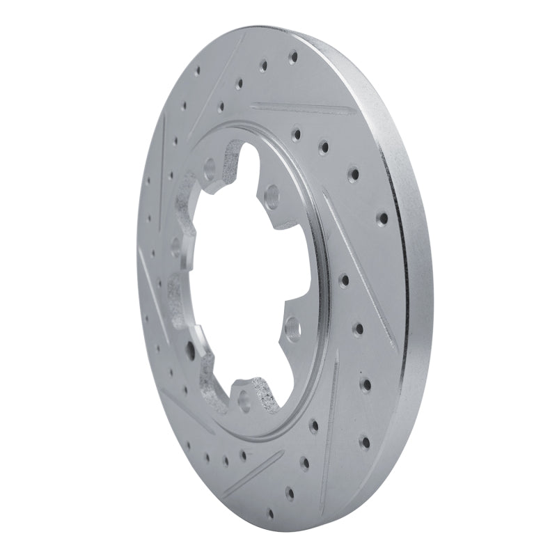 R1 15-25 Ford Transit-350 HD/DRW Rear Left Drilled & Slotted Silver Brake Rotor