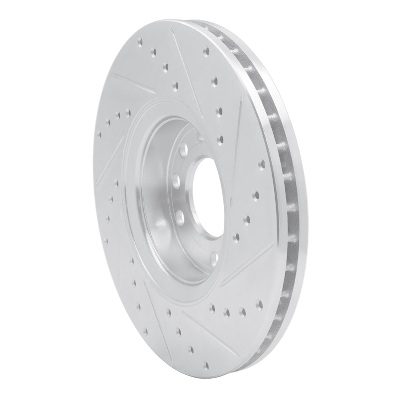 R1 03-11 Cadillac BLS (Mexico) Front Left Drilled & Slotted Silver Brake Rotor