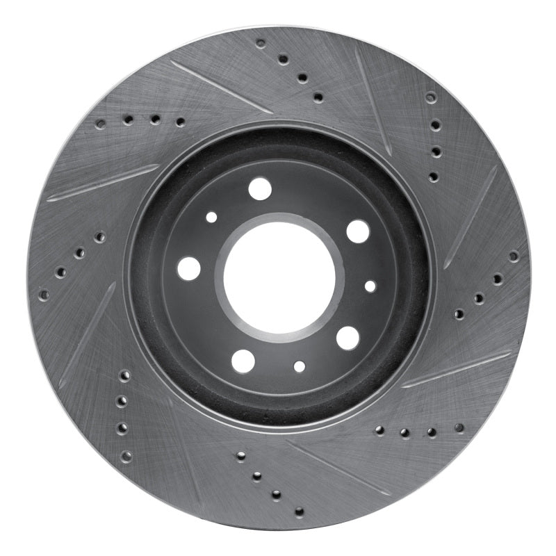 DFC 03-08 Cadillac Seville Front Left Drilled & Slotted Silver Brake Rotor