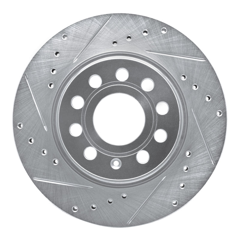 DFC 05-15 Volkswagen Bora (Mexico)/Jetta Sedan Front Left Drilled & Slotted Silver Brake Rotor