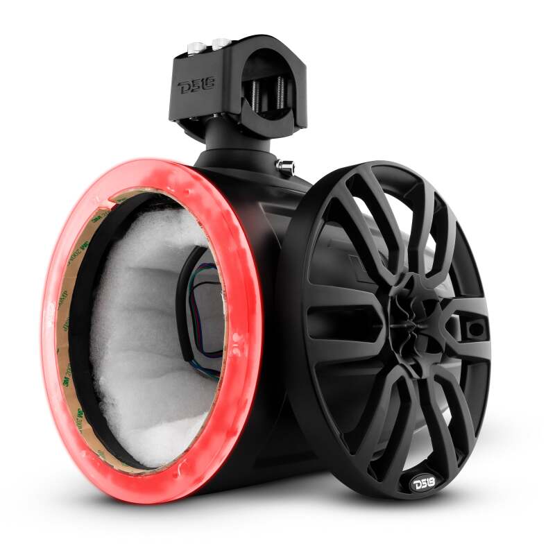 DS18 Marine And Psports Towers Speakers Not Included 8in RGB LED Lights Black