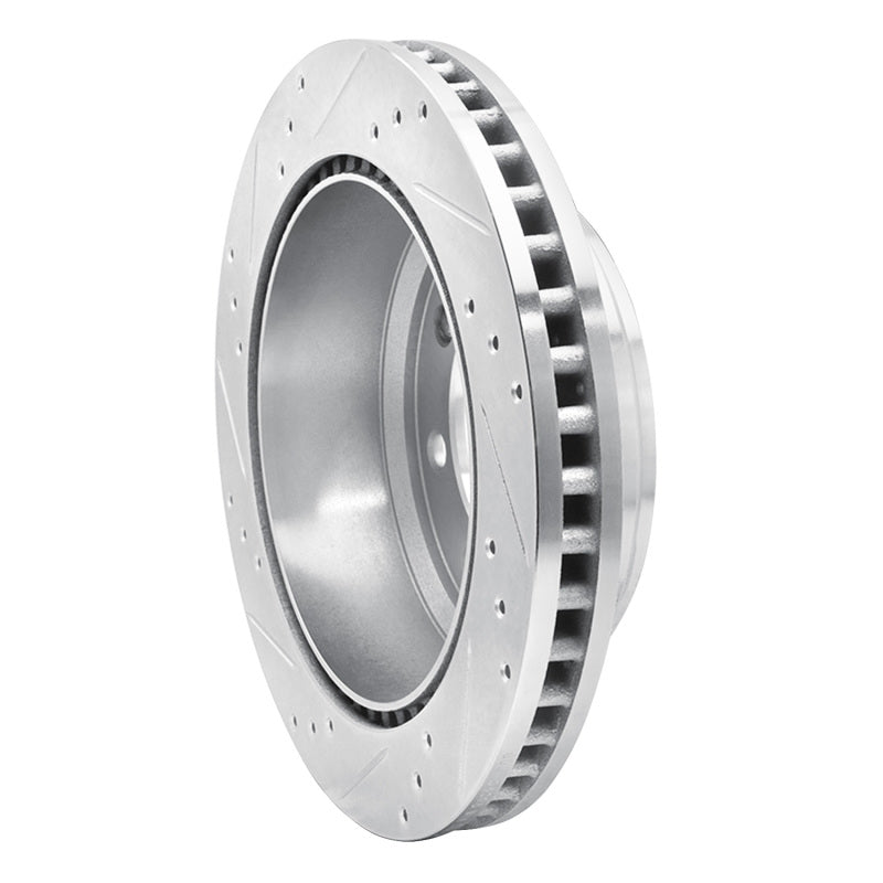 R1 08-25 Ford E-350 Super Duty Rear Right Drilled & Slotted Silver Brake Rotor