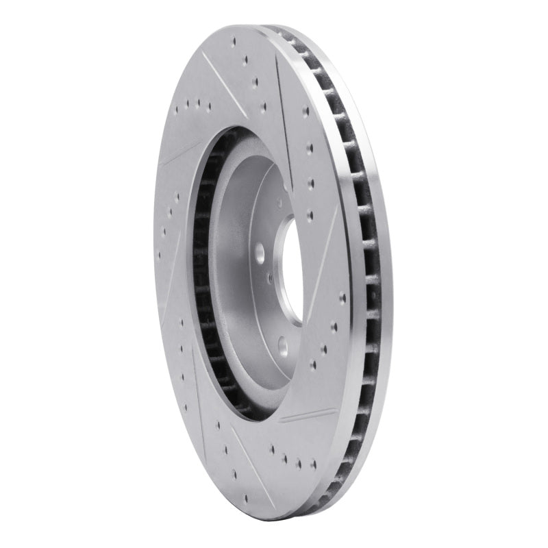 DFC 09-14 Acura TL Front Left Drilled & Slotted Silver Brake Rotor