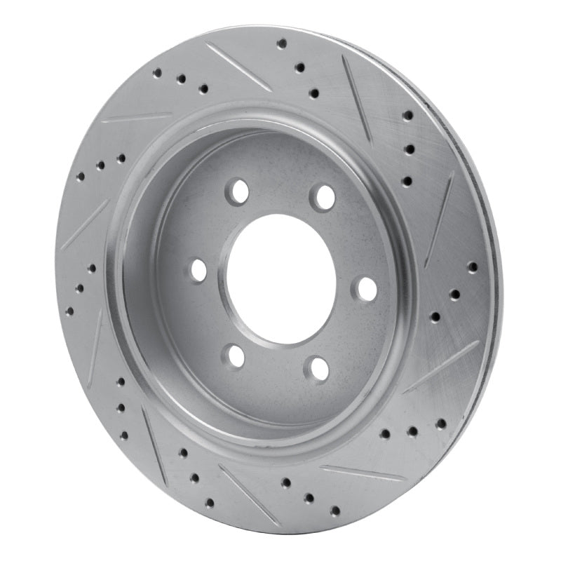 DFC 15-17 Ford F-150 RWD Rear Left Drilled & Slotted Silver Brake Rotor