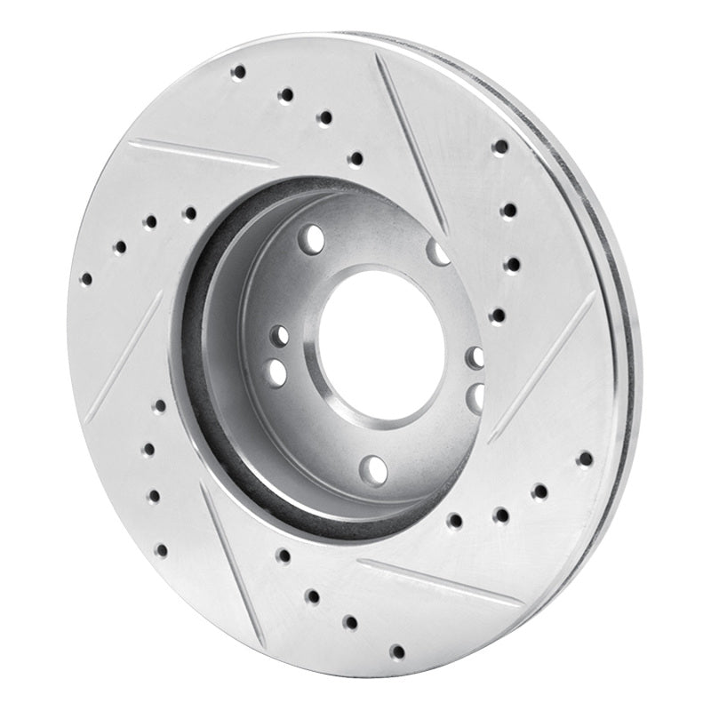 DFC 820090 Nissan 300ZX Front Left Drilled & Slotted Silver Brake Rotor