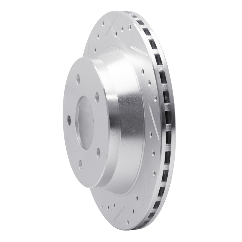 DFC 84-87 Chevrolet Corvette Front Left Drilled & Slotted Silver Brake Rotor