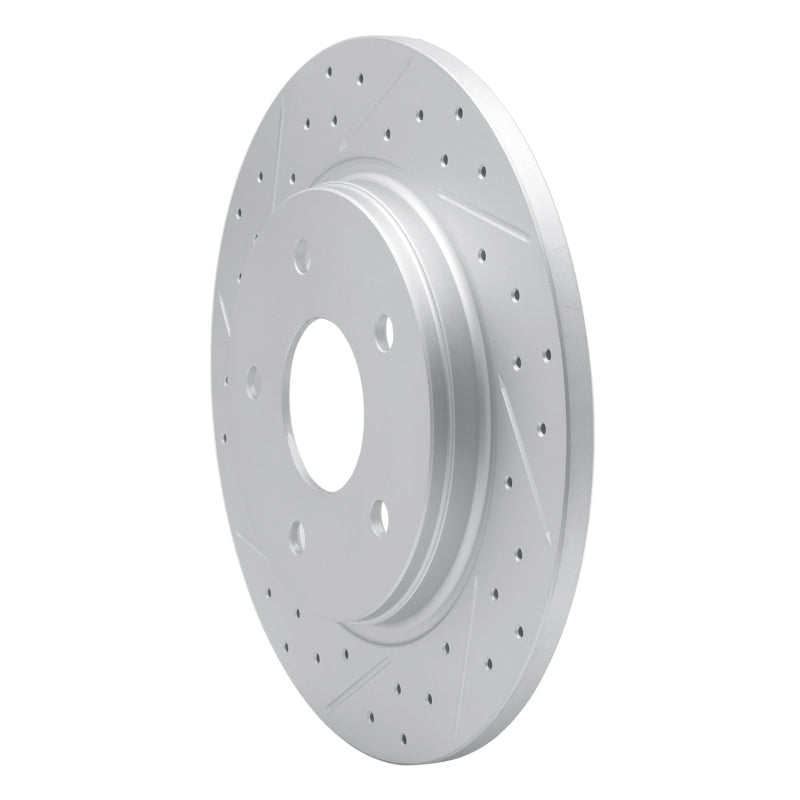 R1 08-16 Chrysler Town & Country Rear Left Drilled & Slotted Geo-Carbon Rotor