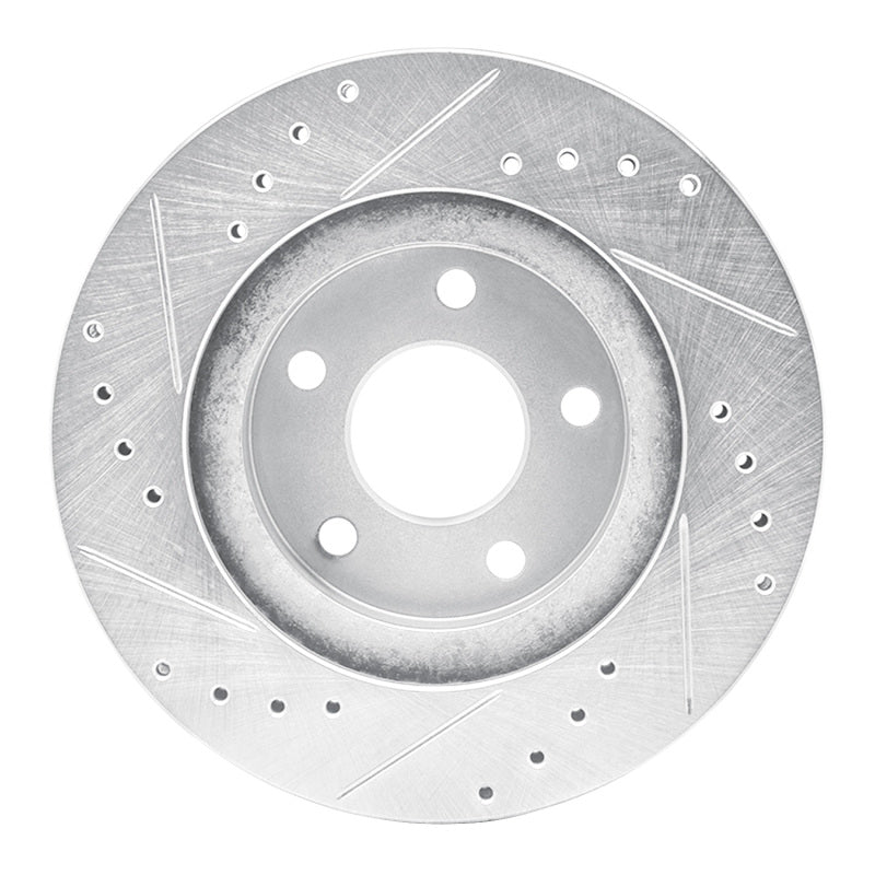 DFC 820090 Ford Thunderbird Front Right Drilled & Slotted Silver Brake Rotor