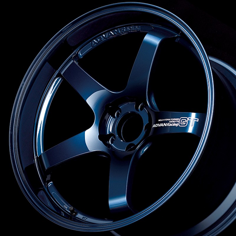 Advan GT Premium Version 21x12.0 / +45 ET / 5x120 / 70.1mm Bore / Racing Titanium Blue and Ring