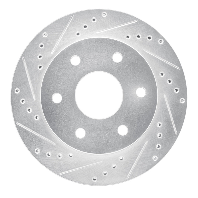 R1 16-22 Nissan NP300 (Mexico) Front Left Drilled & Slotted Silver Brake Rotor
