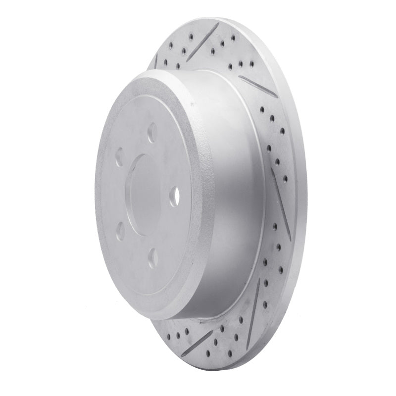 R1 07-12 Dodge Nitro Rear Left Drilled & Slotted Geo-Carbon Rotor