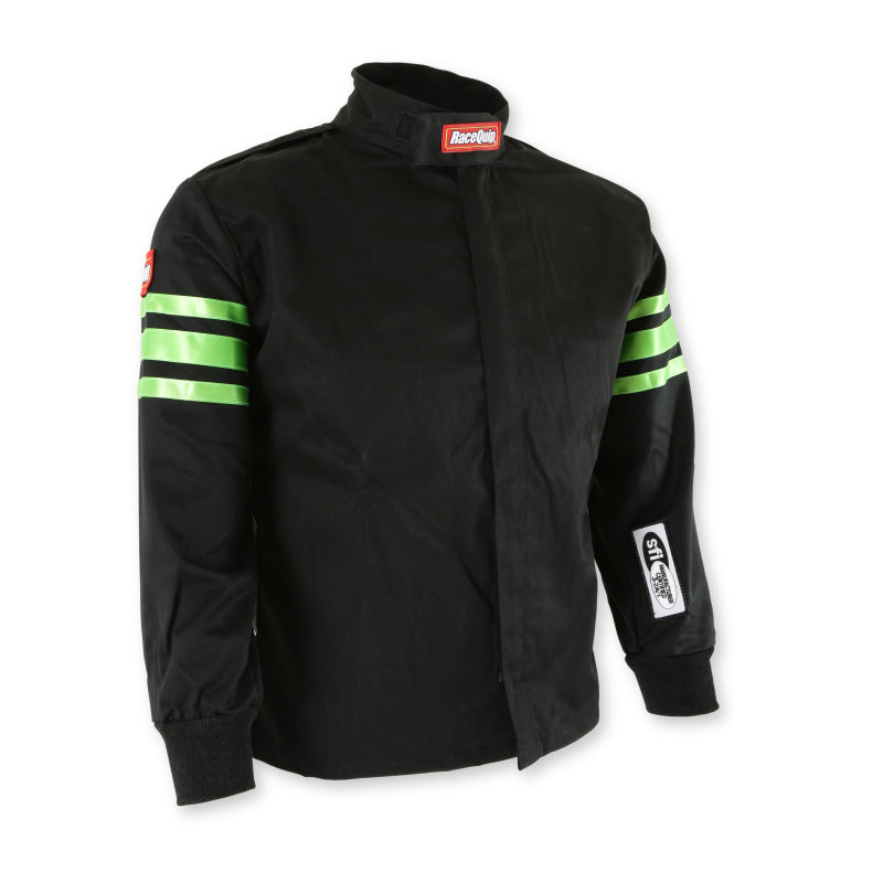 RaceQuip Green Trim SFI-1 JR. Jacket - Kids Medium