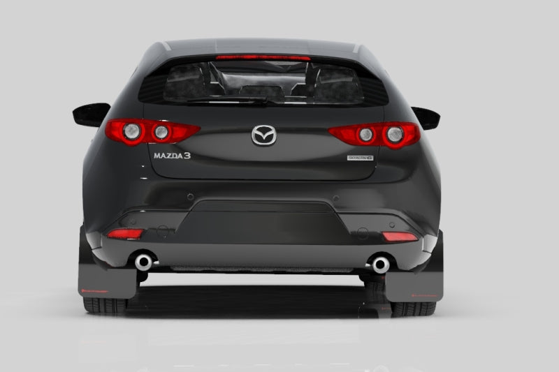 Rally Armor 19-26 Mazda3 Hatchback Red UR Mud Flap w/White Logo