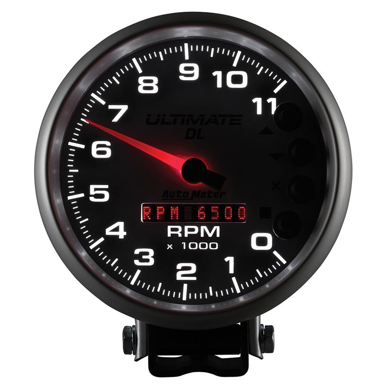 Autometer 5 inch Ultimate DL Playback Tachometer 11000 RPM - Silver