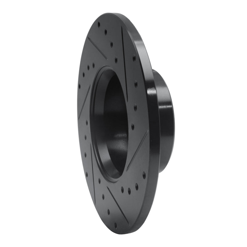 R1 73-85 Mercedes-Benz 230 Front Left Drilled & Slotted Black Brake Rotor