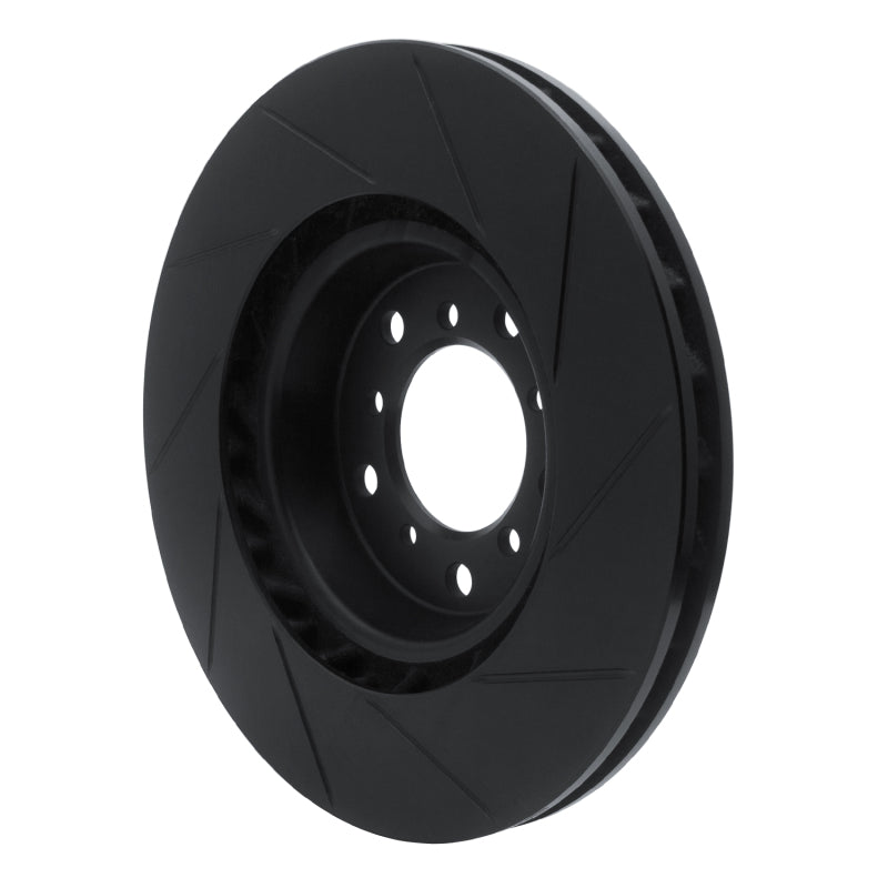 R1 01-06 BMW M3 Right Front Slotted Black Brake Rotor