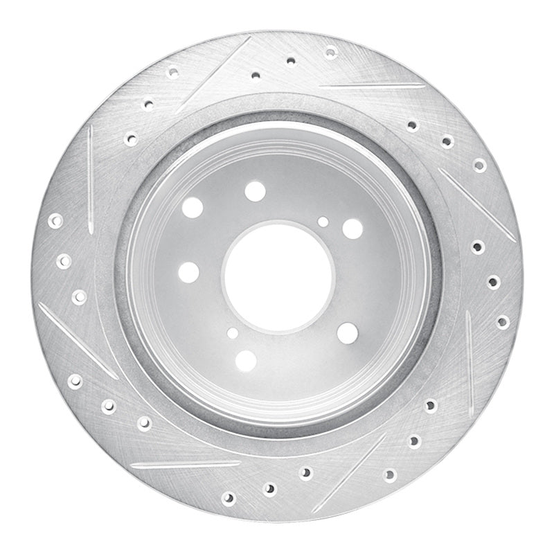 DFC 93-01 Infiniti Q45 Rear Right Drilled & Slotted Silver Brake Rotor