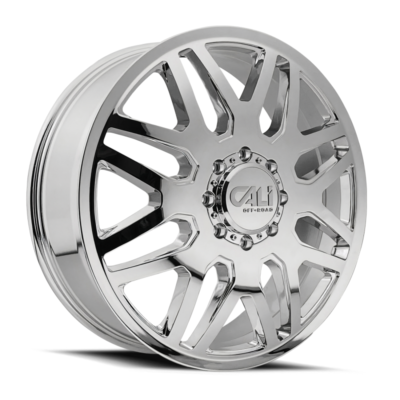 Cali Off-Road 9115D Invader Dually 22x8.25 / 8x210 BP / 115mm Offset / 154.2mm Hub Chrome Wheel