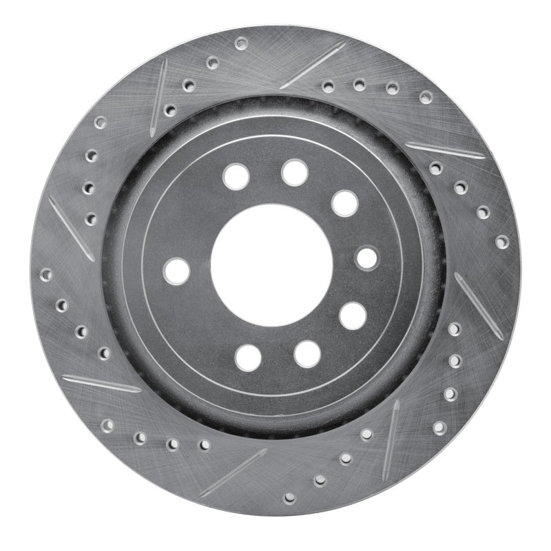 DFC 08-11 Saab 9-3 Rear Left Drilled & Slotted Silver Brake Rotor