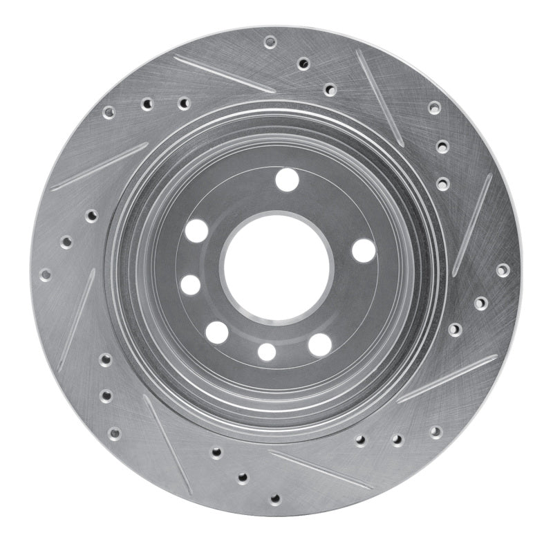 R1 01-01 Cadillac CATERA Rear Left Drilled & Slotted Silver Brake Rotor
