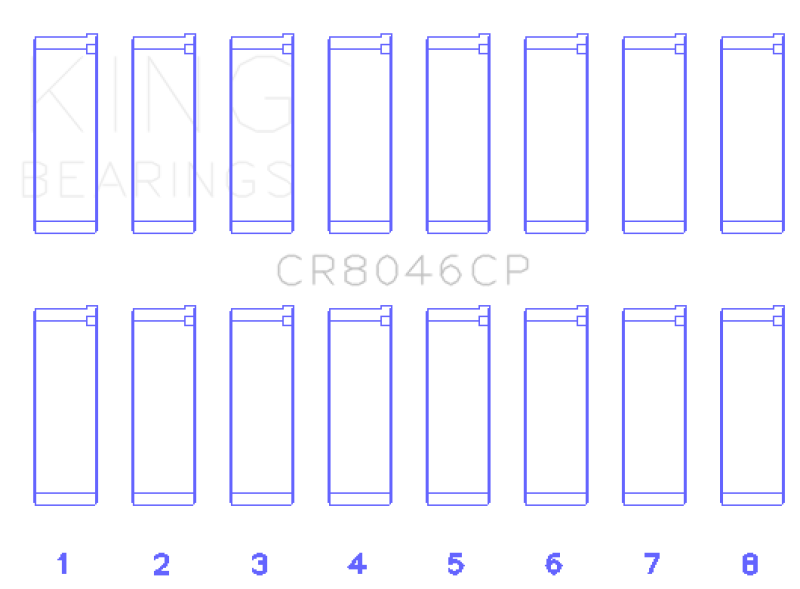 King Engine Bearings Porsche M 48.00 / M 48.50 (Size STD) Rod Bearing Set