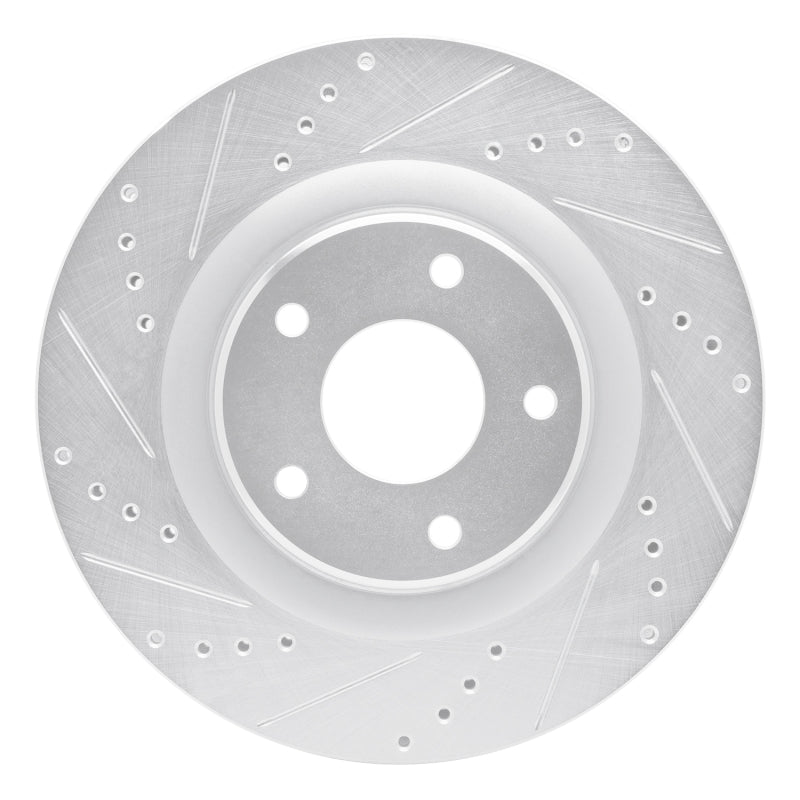 DFC 05-13 Cadillac XLR Front Left Drilled & Slotted Silver Brake Rotor