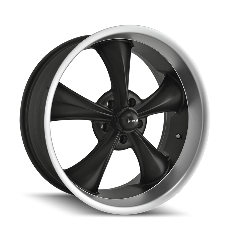 Ridler 695 17x8 / 5x114.3 BP / 0mm Offset / 83.82mm Hub Matte Black Machined Wheel